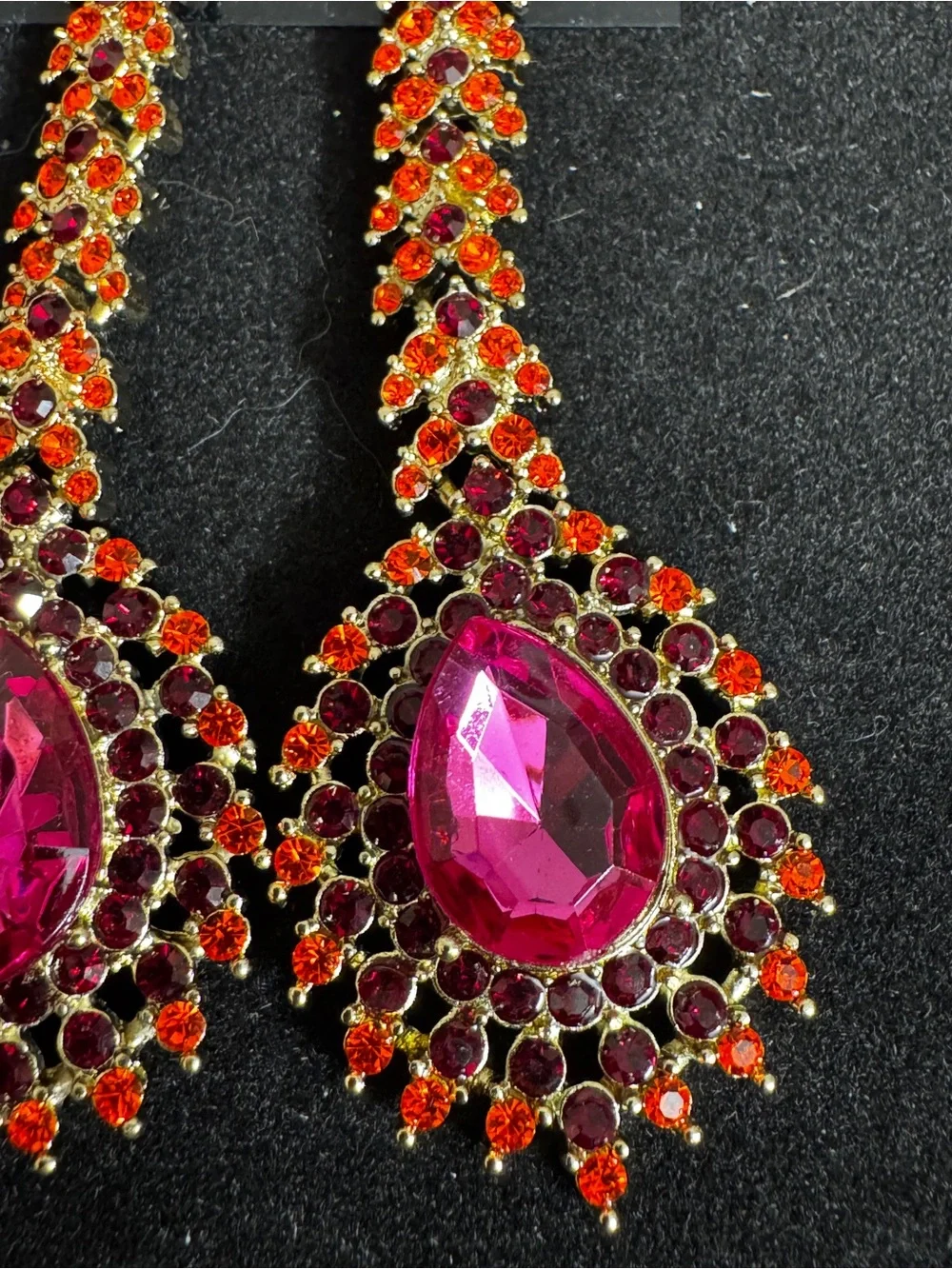 Fashion Earrings Women’s Hot Pink Teardrop Dangle Earrings